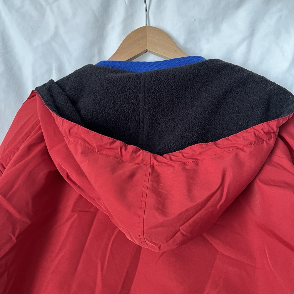 Polo Sport Ralph Lauren Jacket Men L Red Black Fleece Nylon Hooded Vintage 90s - Picture 8 of 16